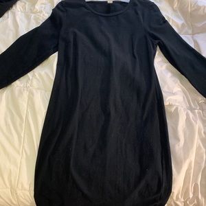 3/4 Sleeve Black Dress